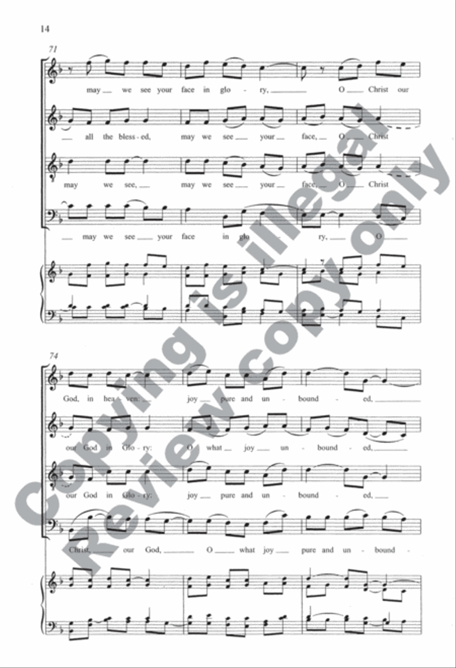 Ubi Caritas Ubi Caritas 4-Part scores gallery preview page 15