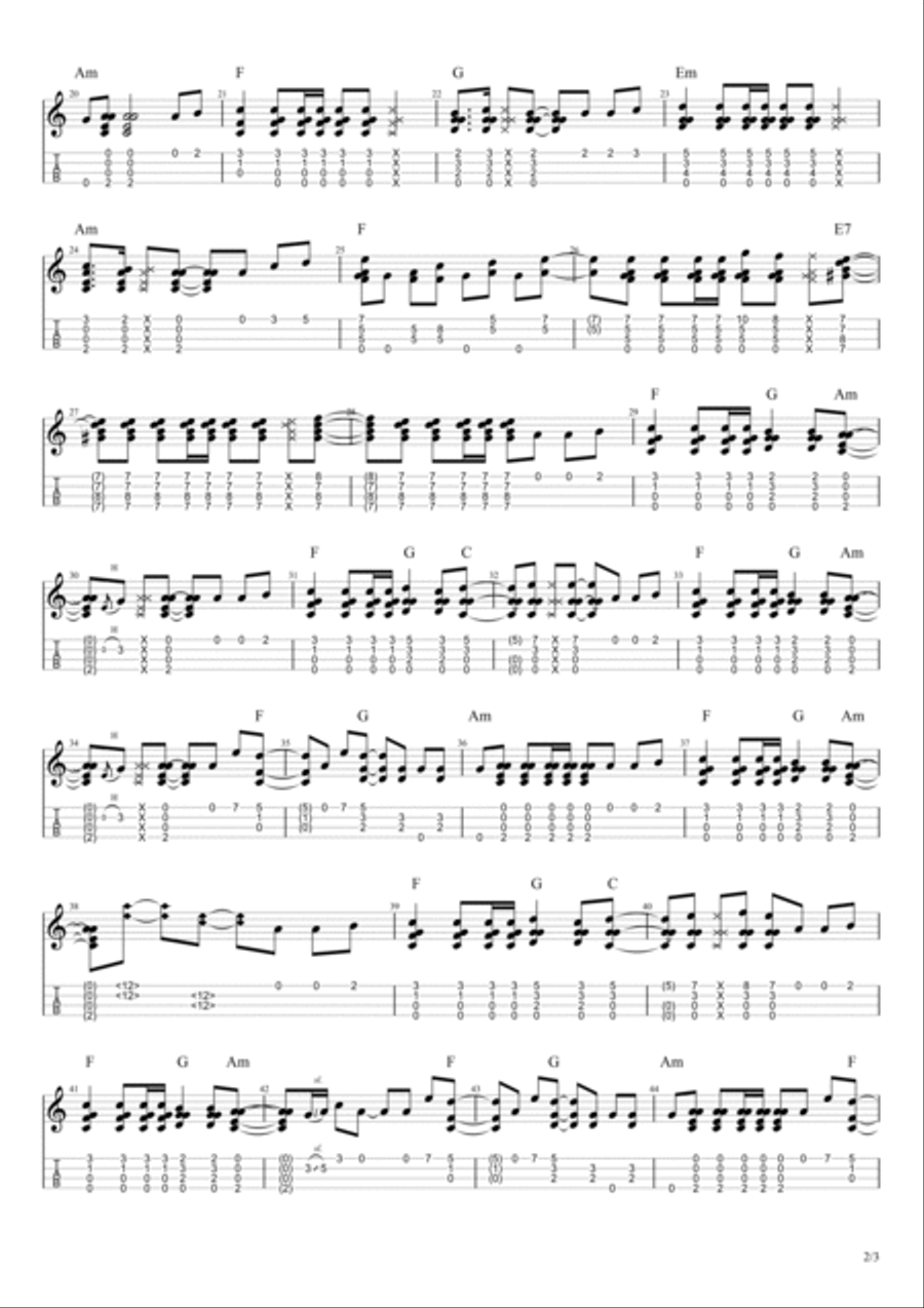 Ikimono Gakari's Blue Bird Ukulele scores gallery preview page 2