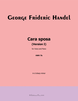 Book cover for Cara sposa(Version I),by Handel,in d sharp minor