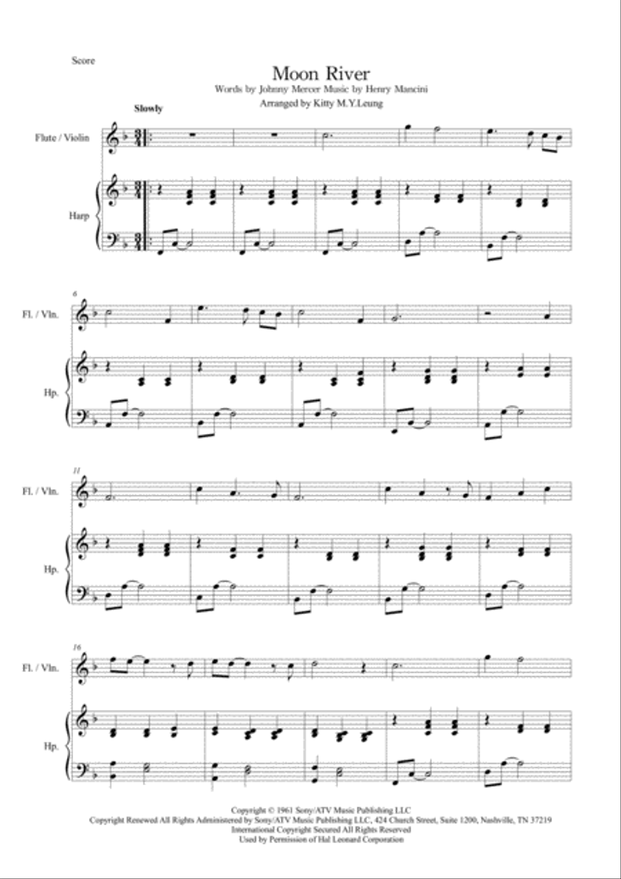 Moon River Small Ensemble scores gallery preview page 2
