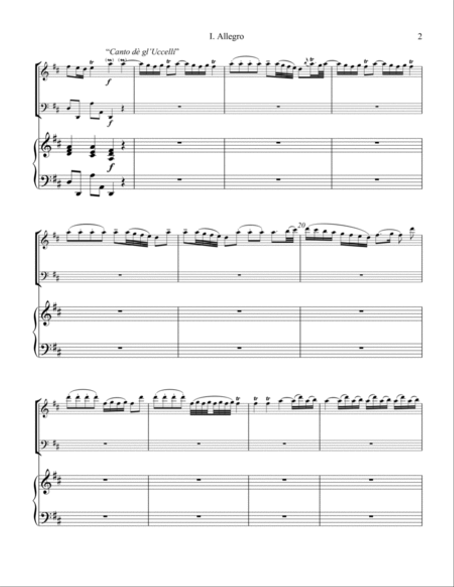 La primavera (Spring) RV. 269, complete for flute, cello and piano Flute scores gallery preview page 3