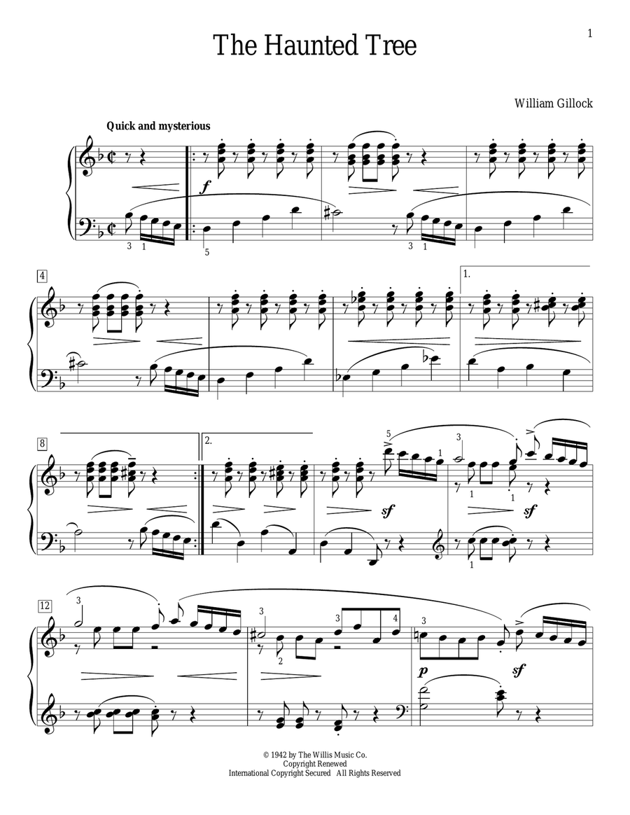 The Haunted Tree Piano Method scores gallery preview page 1