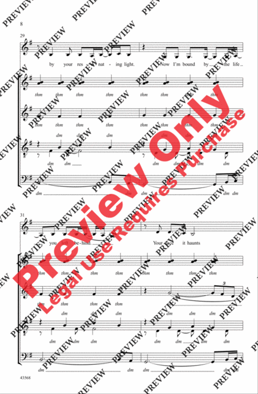My Immortal 4-Part scores gallery preview page 8