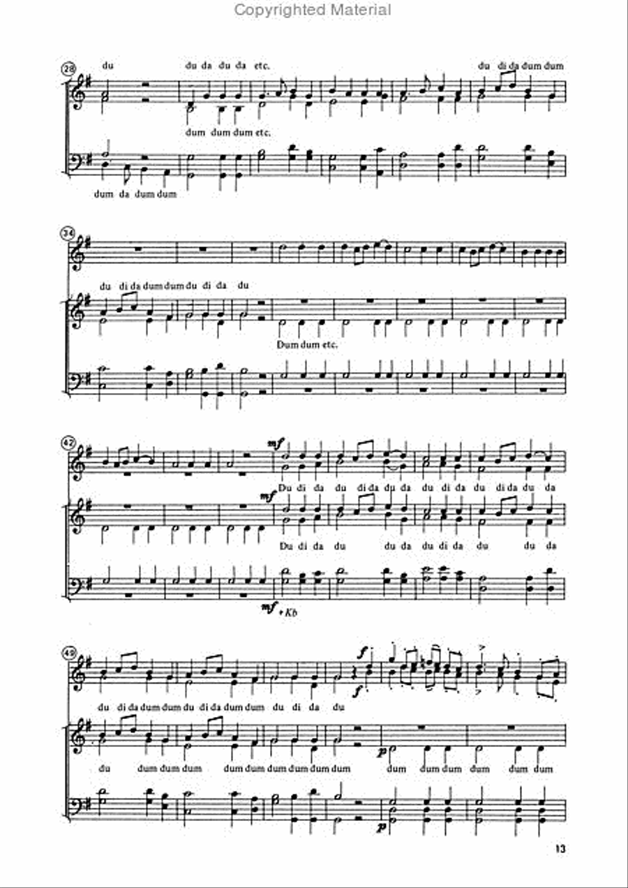 Sex folkmelodier for kor och instrument - korpartitur Divisi scores gallery preview page 9