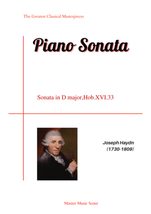 Book cover for Haydn-Piano Sonata in D major,Hob.XVI.33(Piano solo)