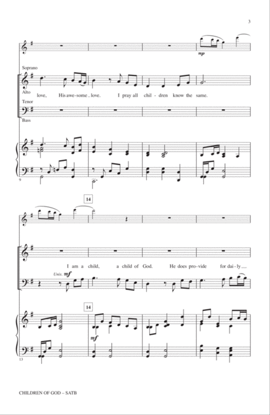 Children Of God 4-Part scores gallery preview page 2