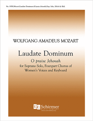 Book cover for Vesperae solennes de Confessore: Laudate Dominum (O Praise Jehovah), K. 339