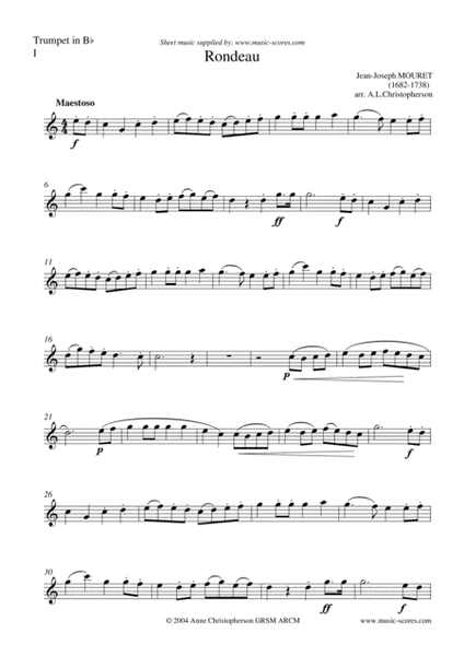 Rondeau - Bridal Fanfare - Trumpet Quartet image number null