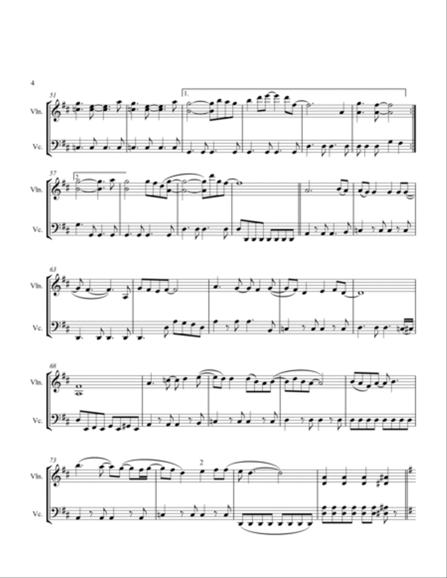 Sweet Child O' Mine String Duet scores gallery preview page 6