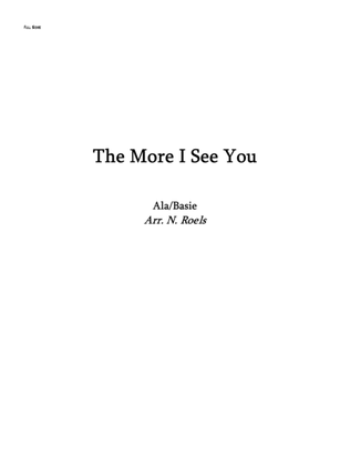 The More I See You - Count Basie (FULL BIG BAND)
