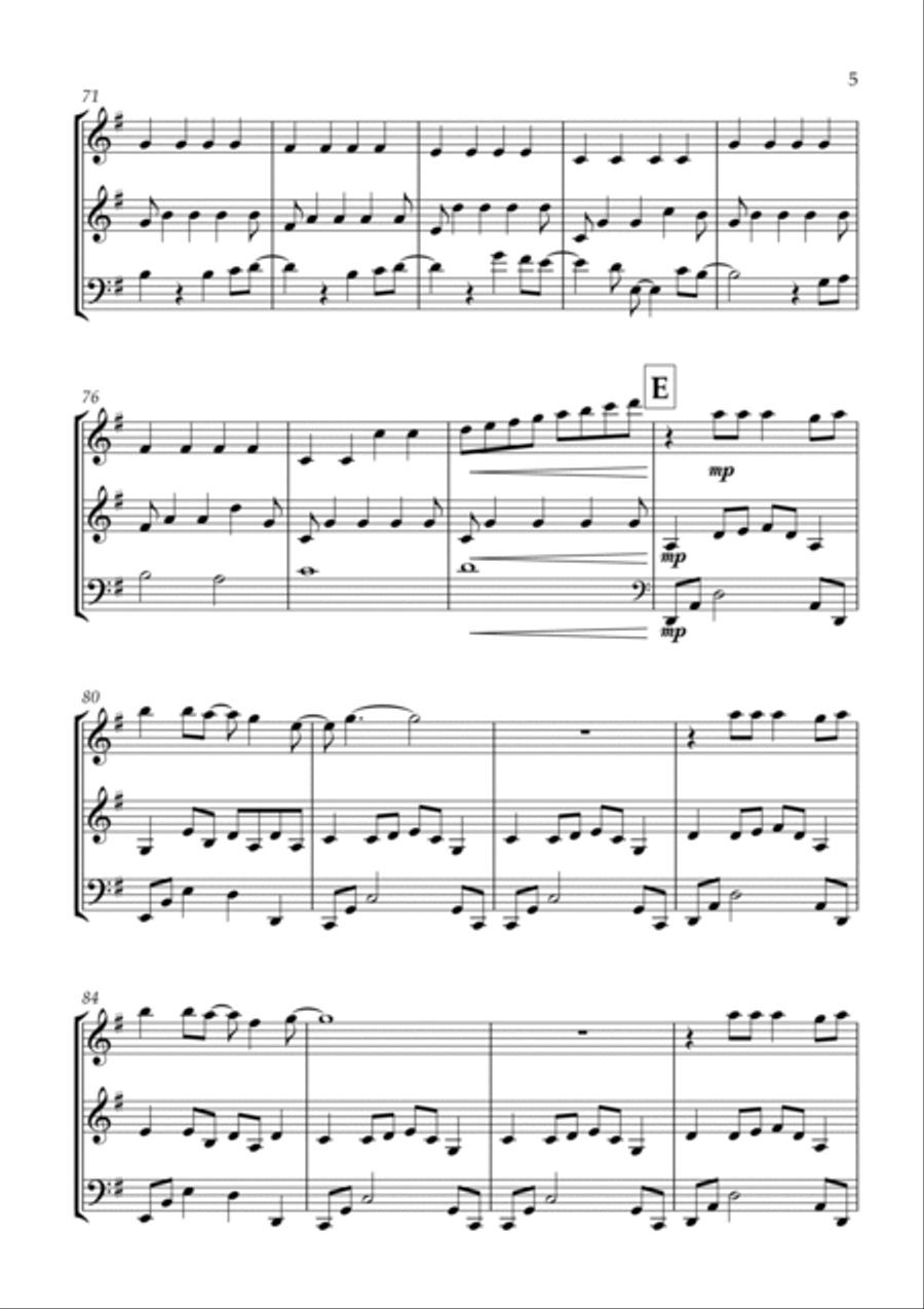A Million Dreams String Trio scores gallery preview page 5