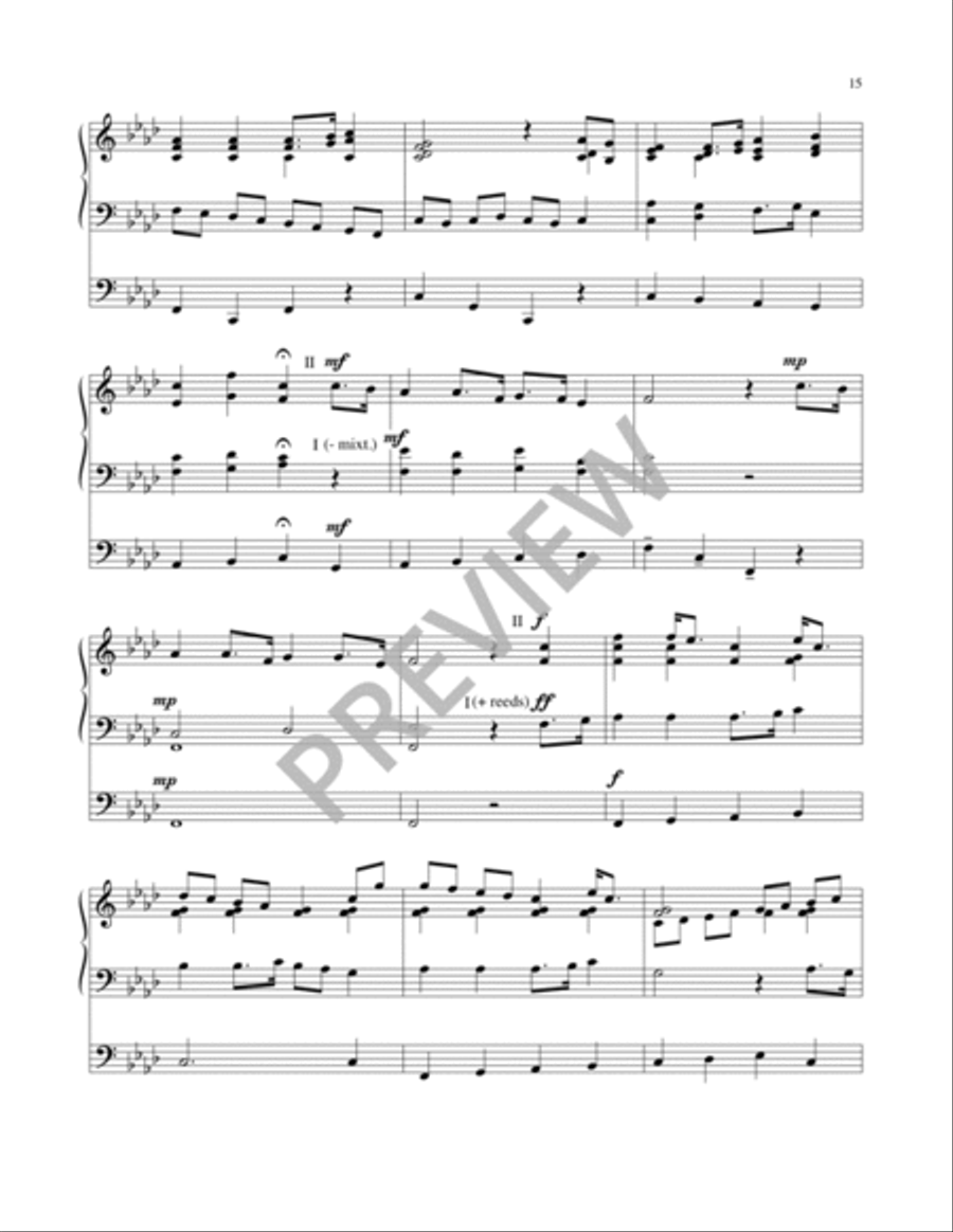 Five Preludes on Early American Tunes Organ scores gallery preview page 17