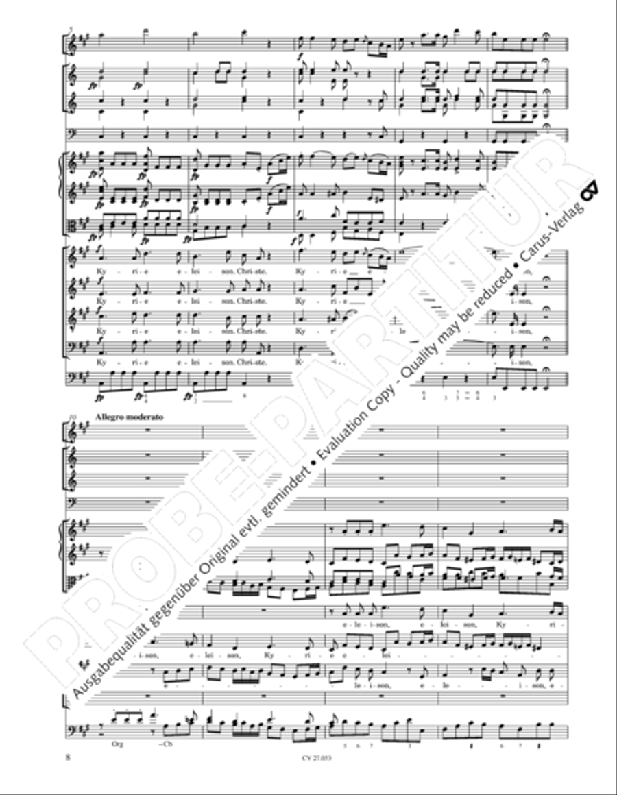 Creation Mass in A-major after Joseph Haydn (Schopfungsmesse in A nach Joseph Haydn) 4-Part scores gallery preview page 9