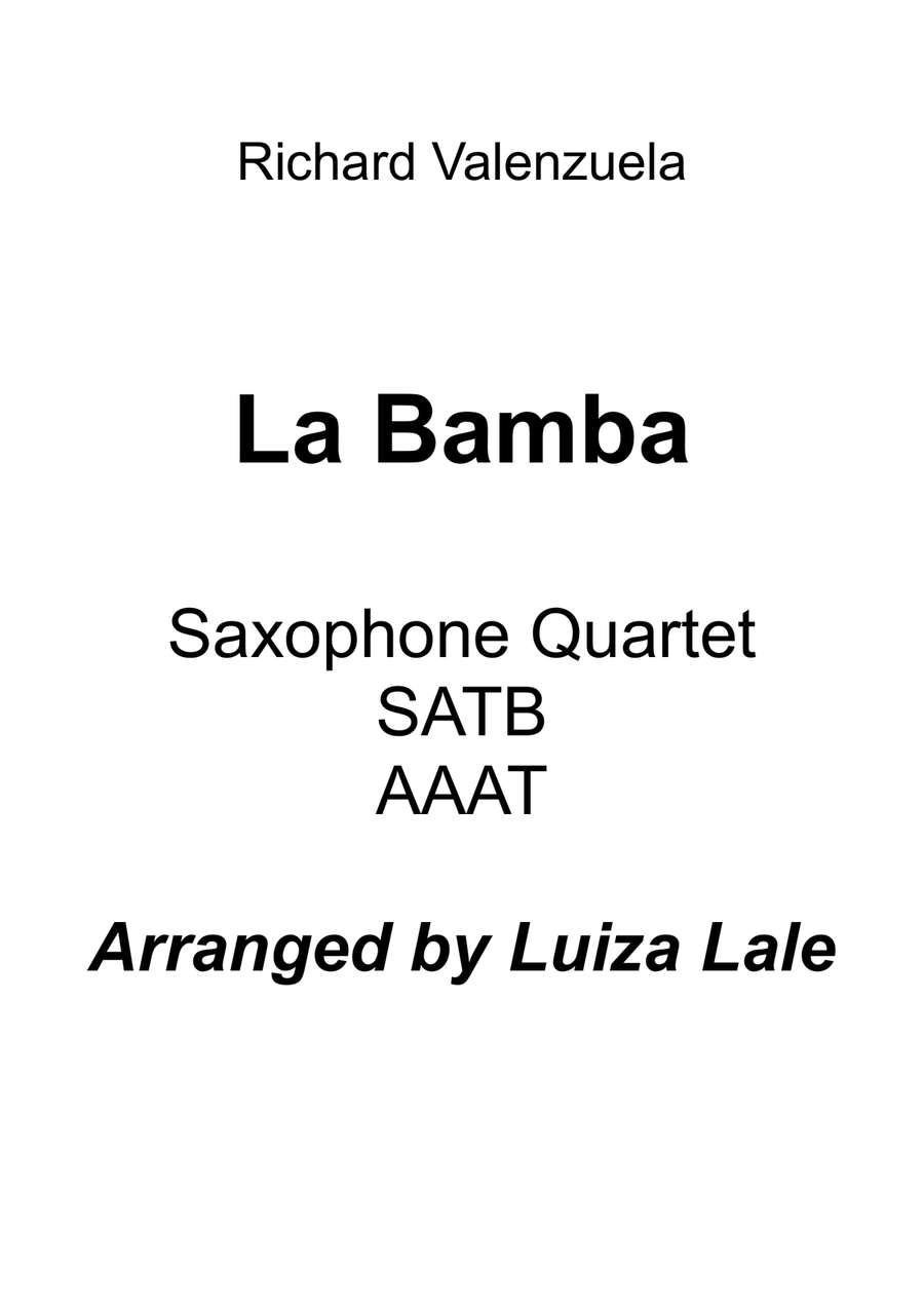 La Bamba La Bamba Saxophone Quartet scores gallery preview page 1