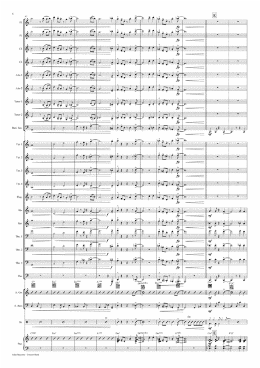 Salut Bayonne - Samba for Concert band - w. Trp./Bugle Solo Concert Band scores gallery preview page 6