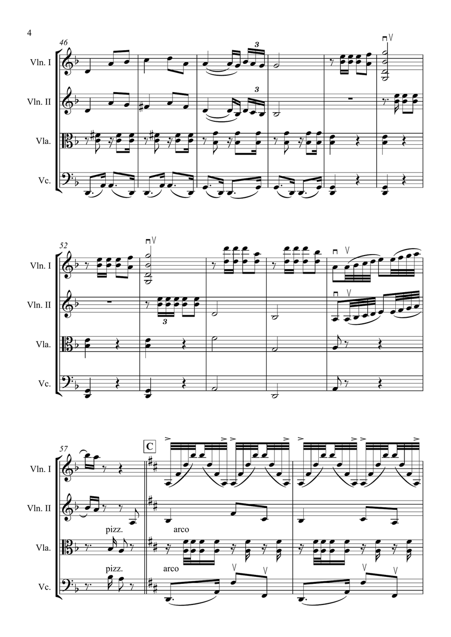 Jalousie (tango Tzigane) String Quartet scores gallery preview page 5