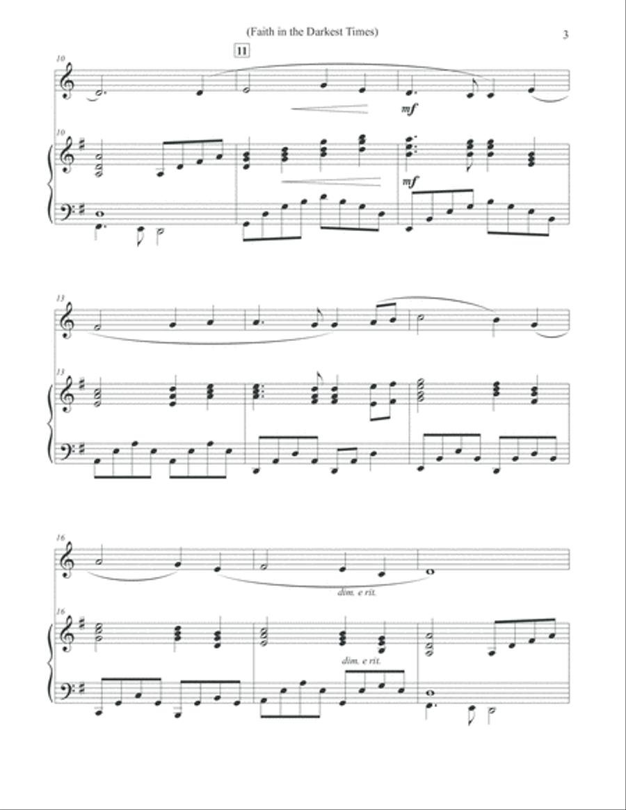 Faith in the Darkest Times - Alto Flute & Piano Flute Solo scores gallery preview page 3
