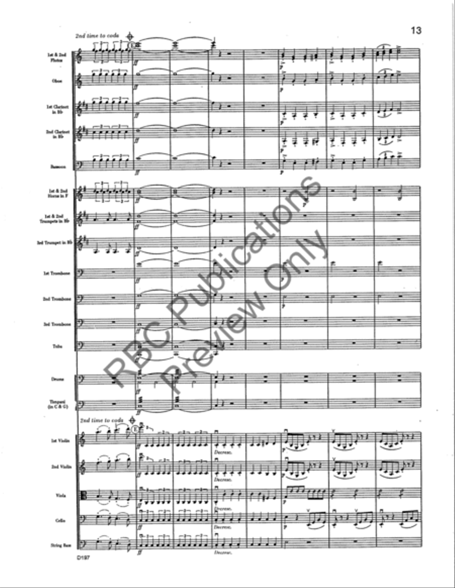 Symphony #9 In C Major Mvt. 1 Full Orchestra scores gallery preview page 14