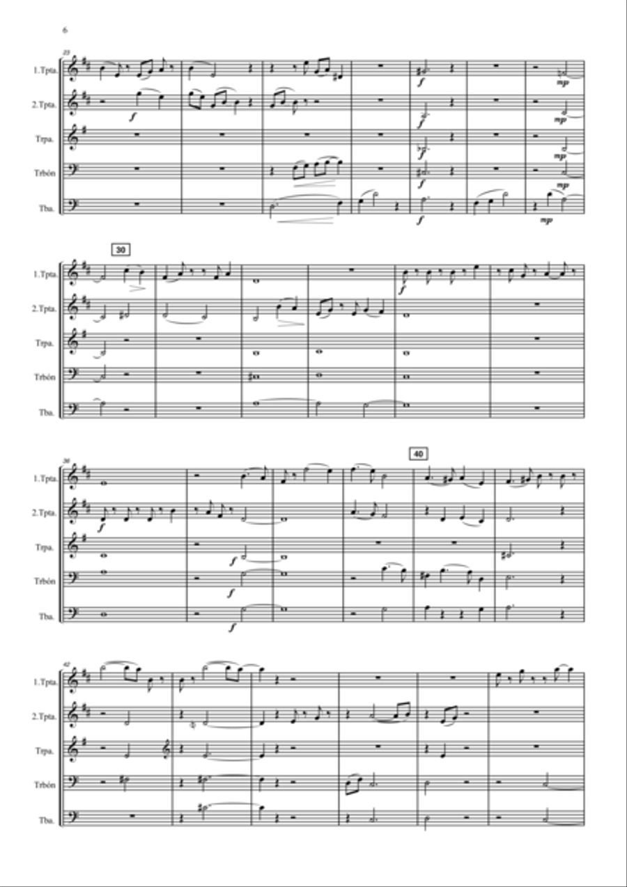Juego No. 6 (Quinteto de Viento Metal) Horn scores gallery preview page 3