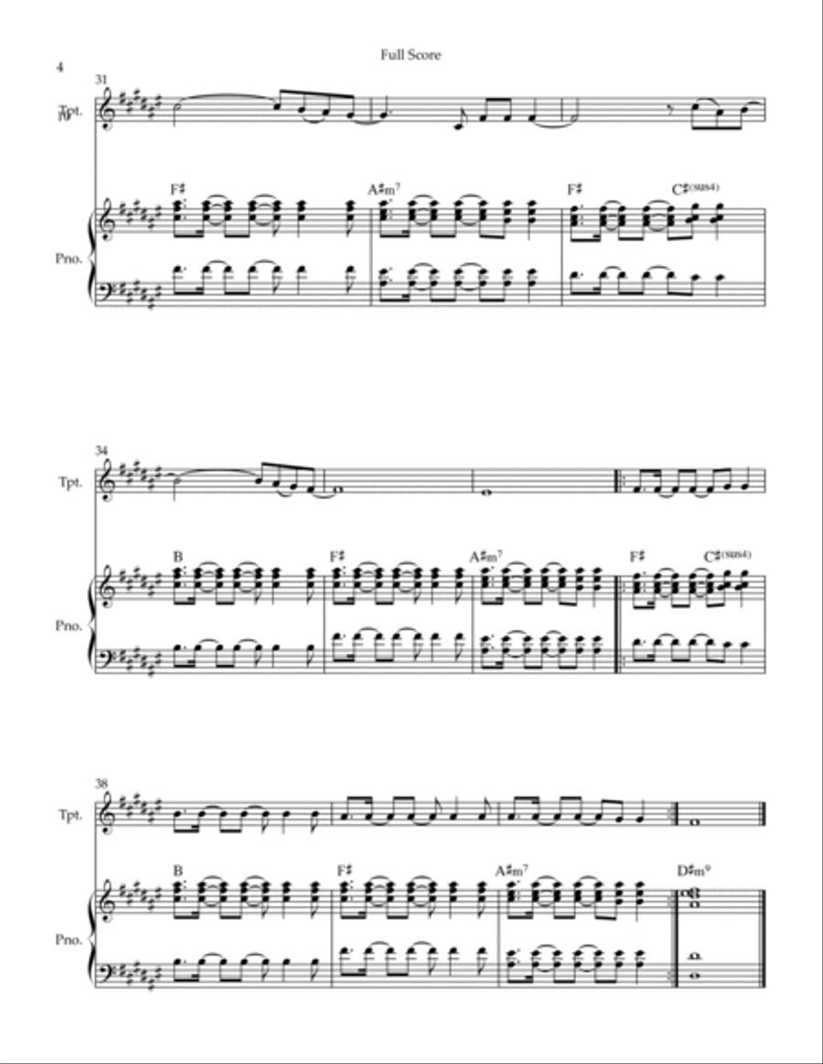 A Sky Full Of Stars Trumpet Solo scores gallery preview page 4