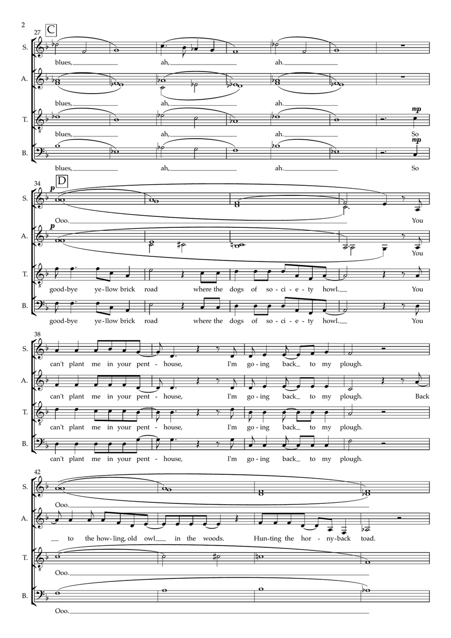 Goodbye Yellow Brick Road 4-Part scores gallery preview page 2