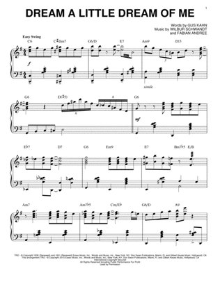 Book cover for Dream A Little Dream Of Me [Jazz version] (arr. Brent Edstrom)