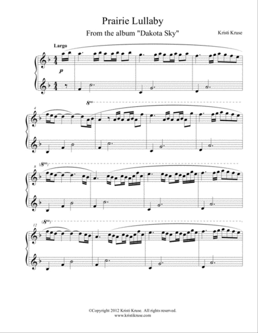 Prairie Lullaby Piano Solo scores gallery preview page 2