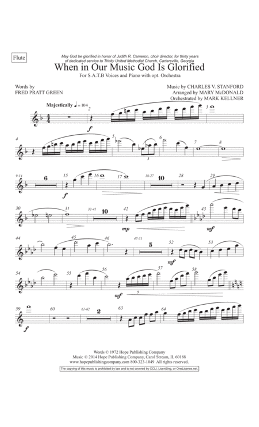 When in Our Music God Is Glorified 4-Part scores gallery preview page 22