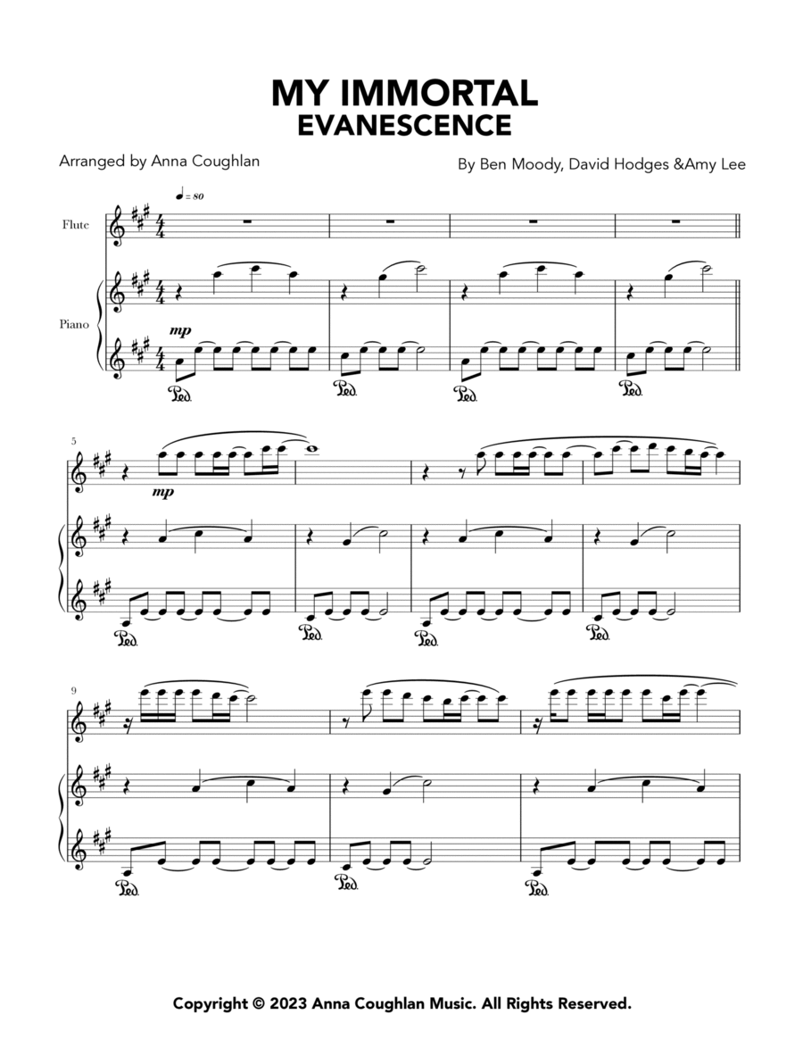 My Immortal Flute scores gallery preview page 1