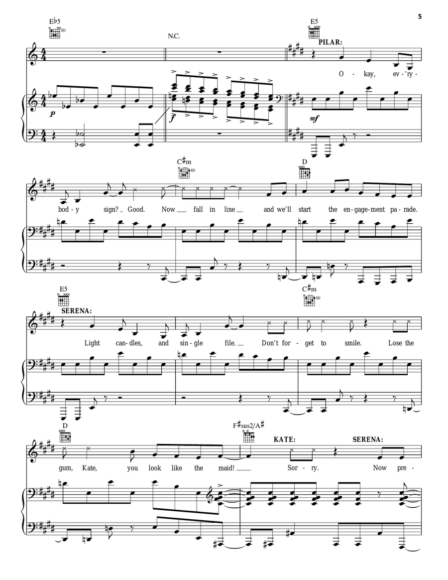 Omigod You Guys Piano, Vocal scores gallery preview page 5
