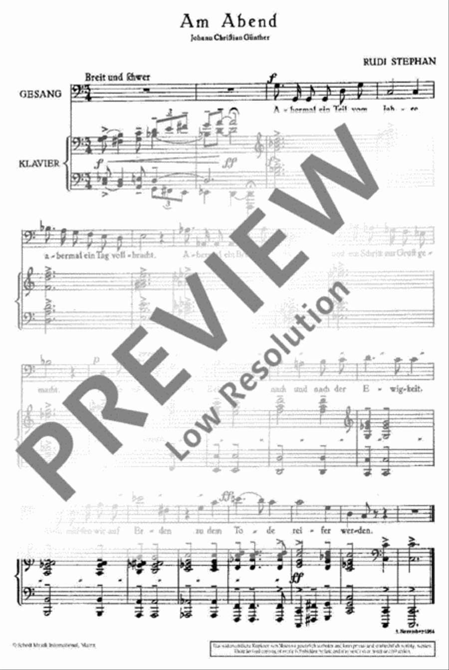 Zwei ernste Gesänge Zwei ernste Gesänge Baritone Voice scores gallery preview page 4