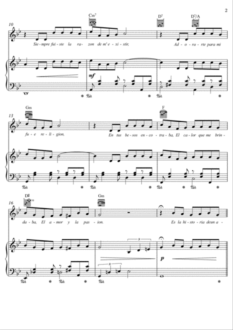 Historia De Un Amor Voice scores gallery preview page 2