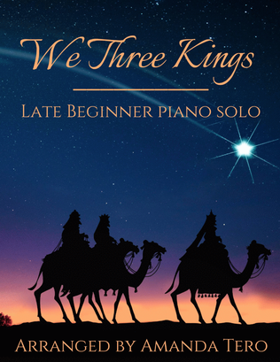 Book cover for We Three Kings – Late Beginner/Elementary Christmas Piano Sheet Music Solo
