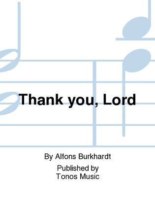 Book cover for Thank you, Lord