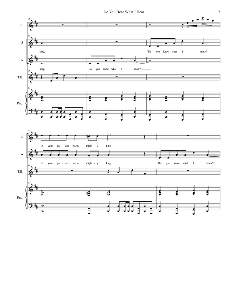 Do You Hear What I Hear Do You Hear What I Hear Alto Voice scores gallery preview page 5
