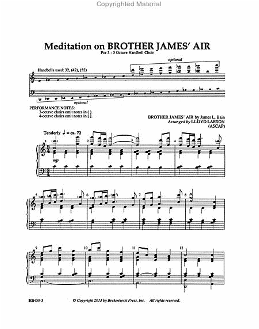 Meditation on BROTHER JAMES' AIR 5-Octaves scores gallery preview page 2
