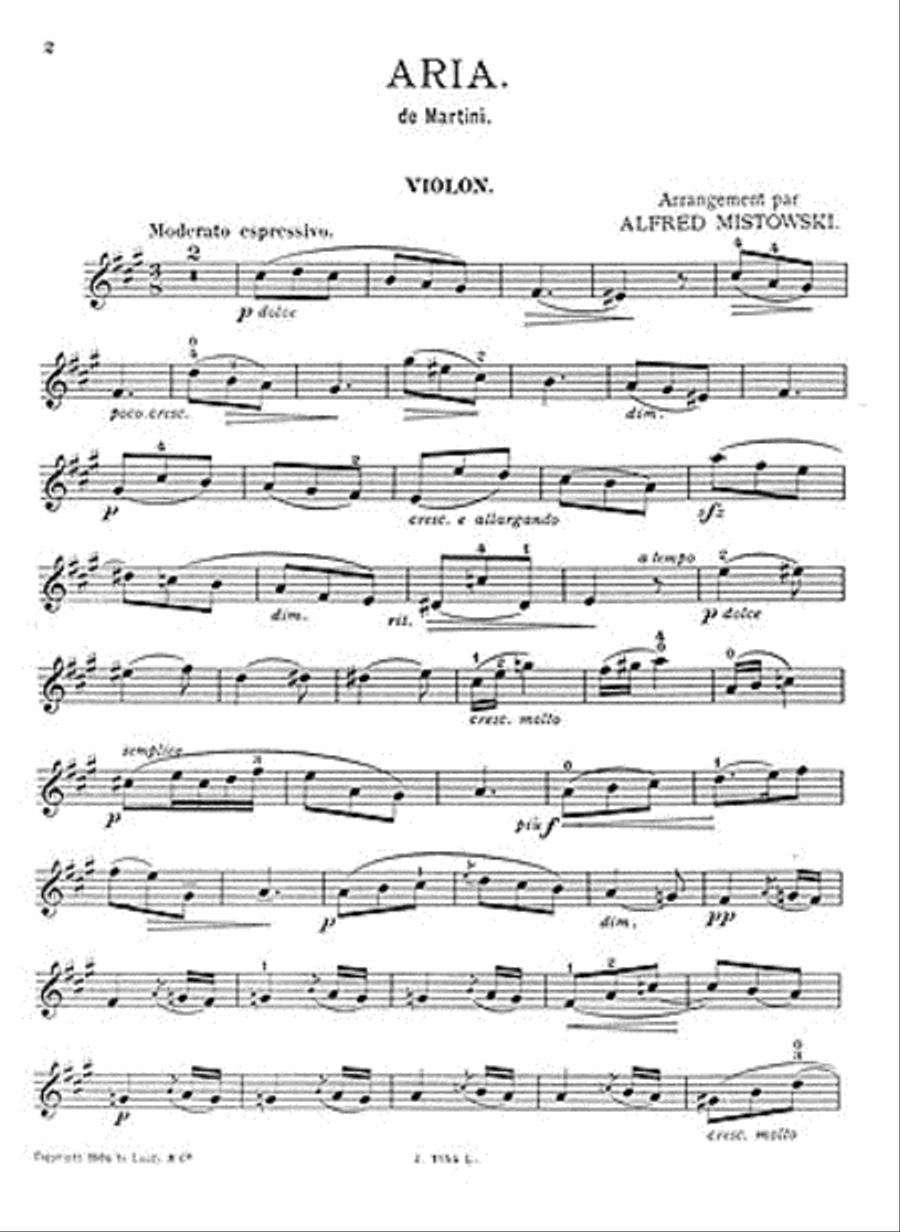 Aria de Martini Aria de Martini Violin Solo scores gallery preview page 1