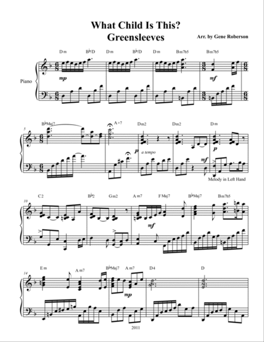 What Child is This? Greensleeves Piano Method scores gallery preview page 2