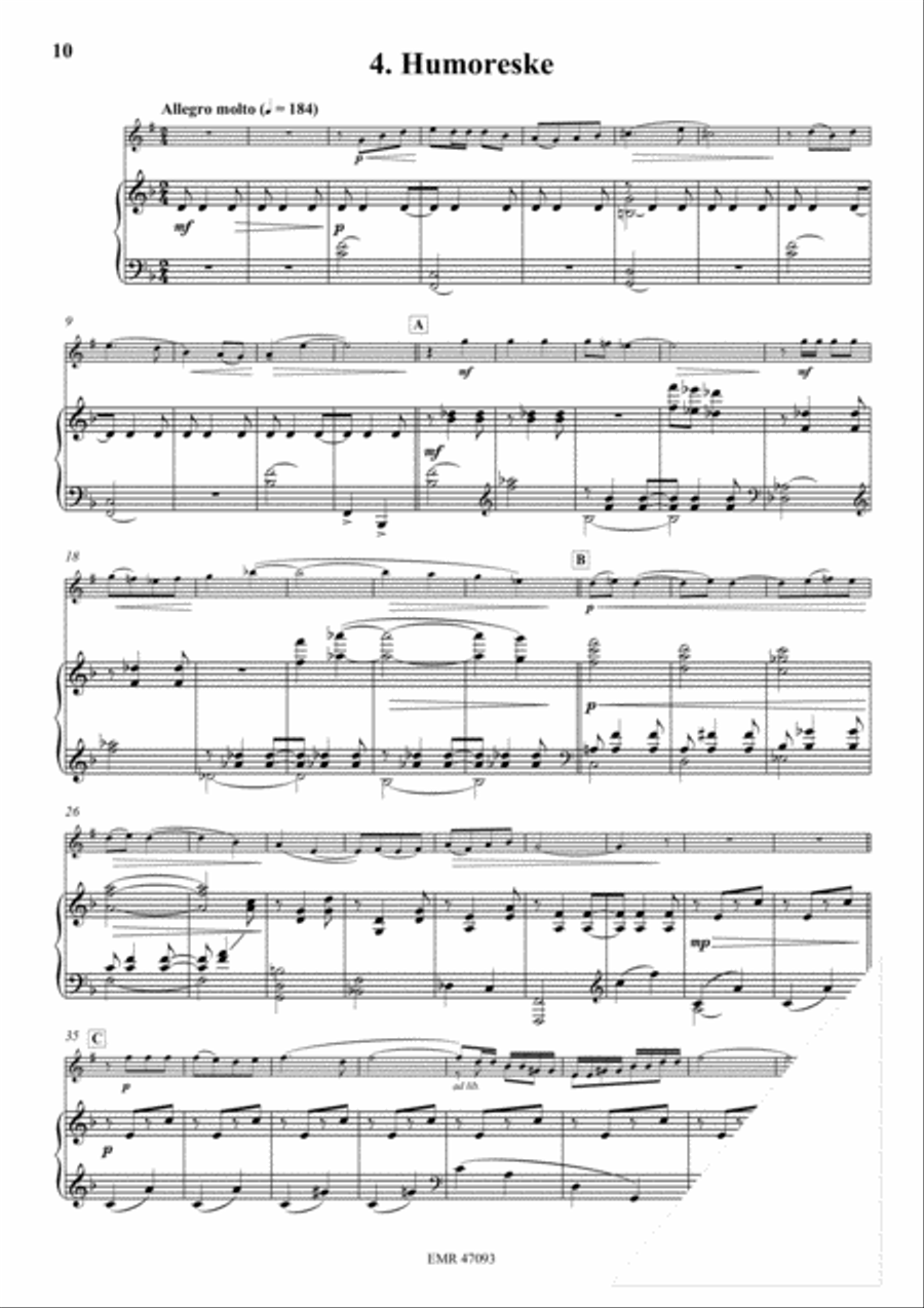 4 Humoresken Soprano Saxophone scores gallery preview page 6