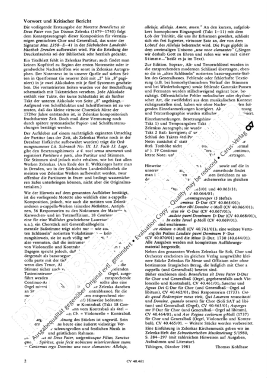 Benedictus sit Deus Pater 4-Part scores gallery preview page 3