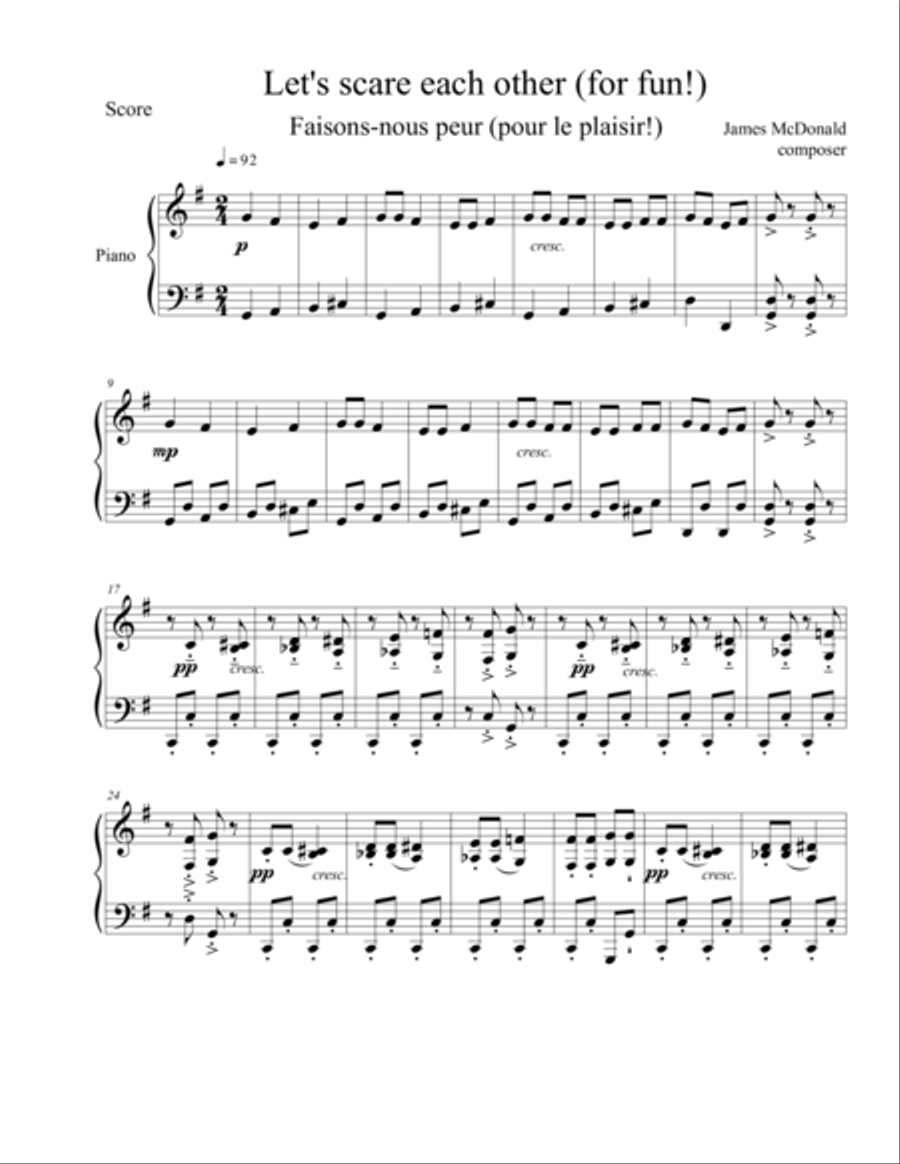Let's scare each other (for fun!) Piano Method scores gallery preview page 2