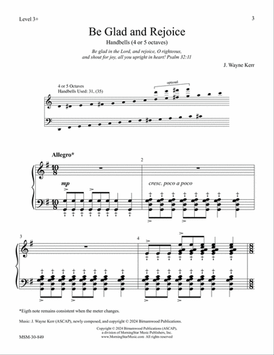 Be Glad and Rejoice Be Glad and Rejoice 5-Octaves scores gallery preview page 3