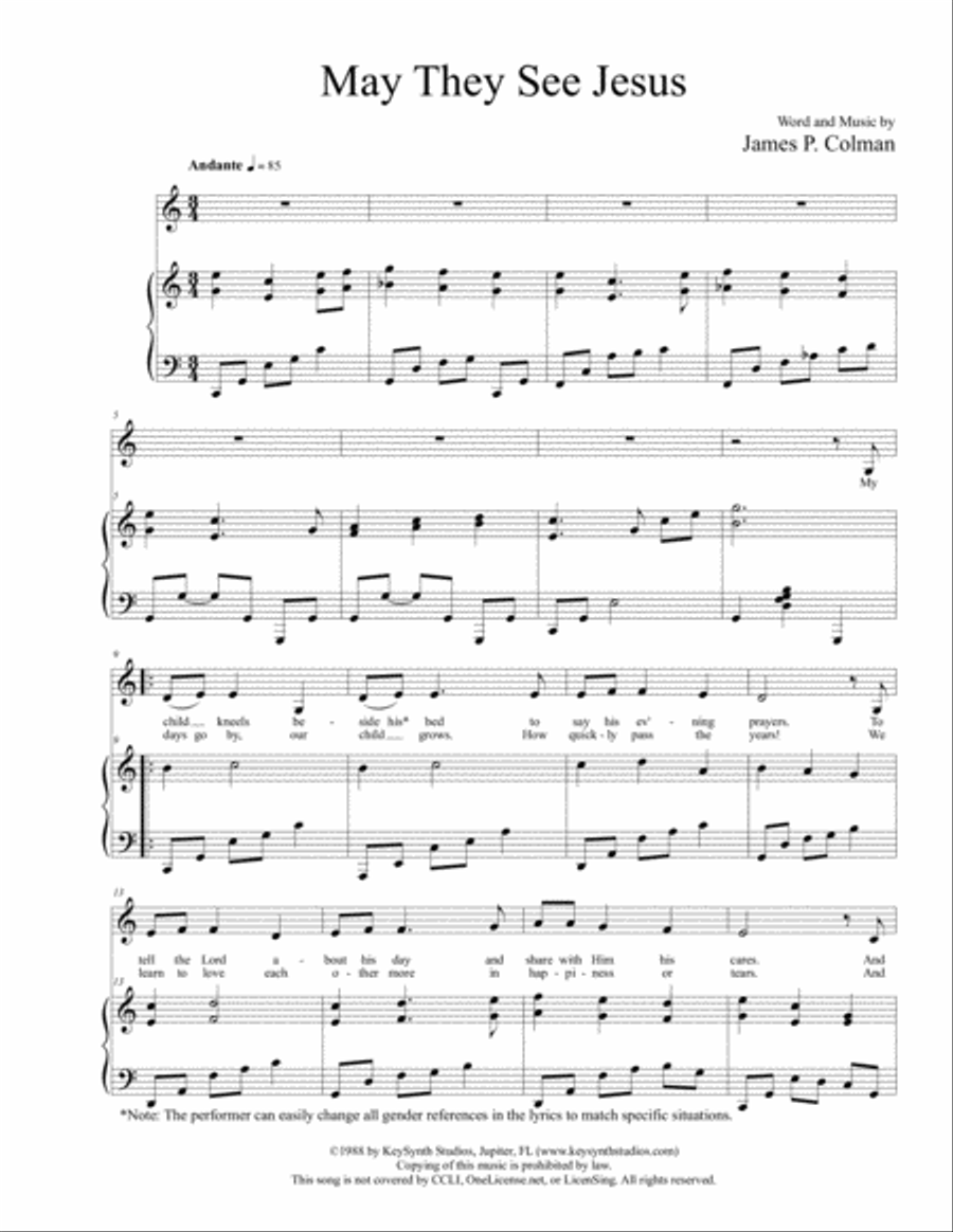 May They See Jesus Low Voice scores gallery preview page 3