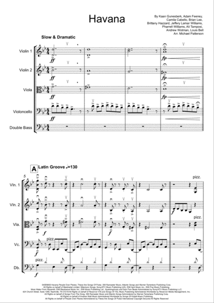 Havana String Orchestra scores gallery preview page 1