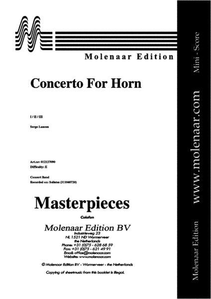 Concerto for Horn and Band image number null