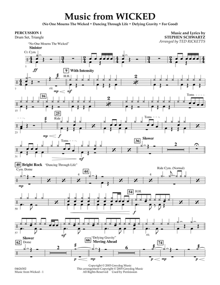Music from Wicked - Percussion 1