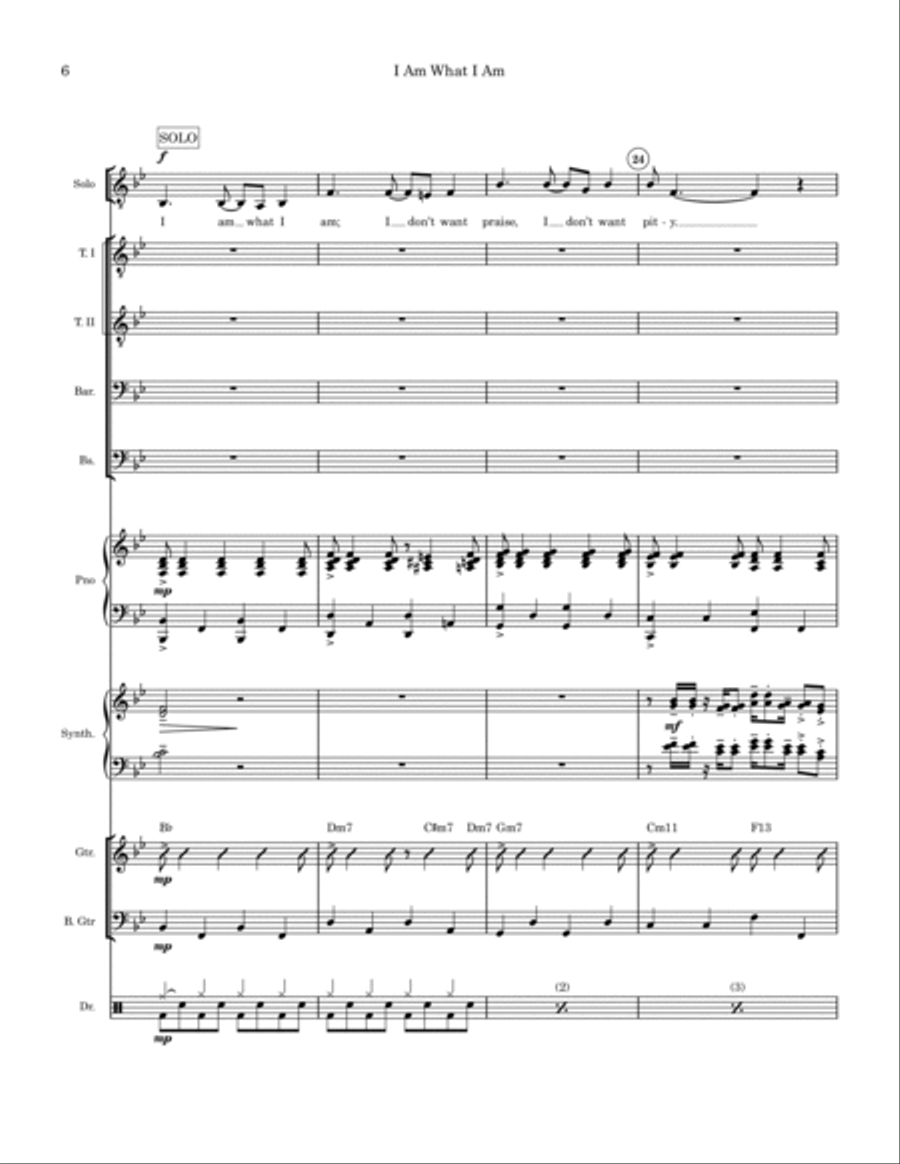 I Am What I Am Small Ensemble scores gallery preview page 6