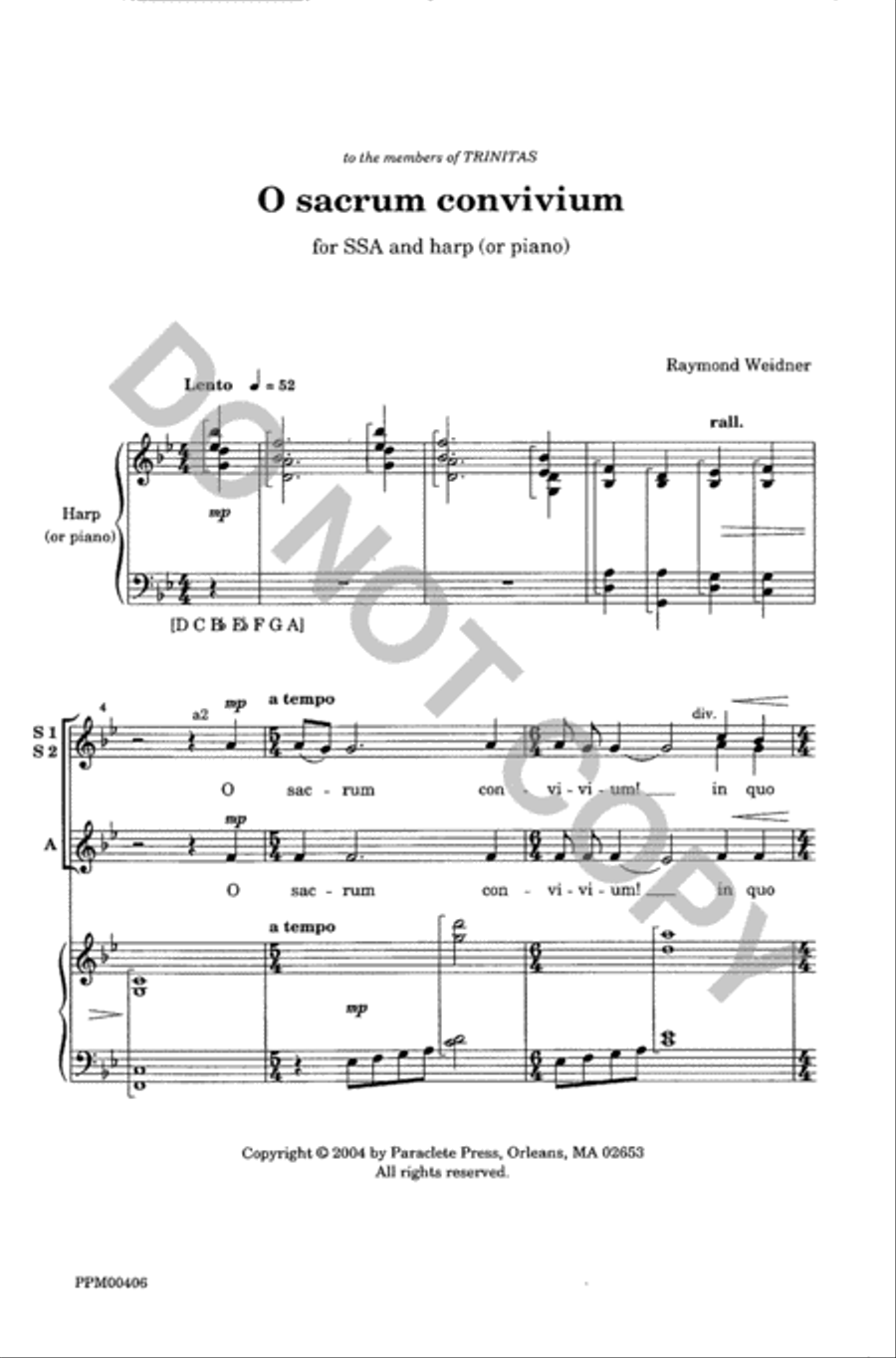 O Sacrum Convivium SSA scores gallery preview page 2