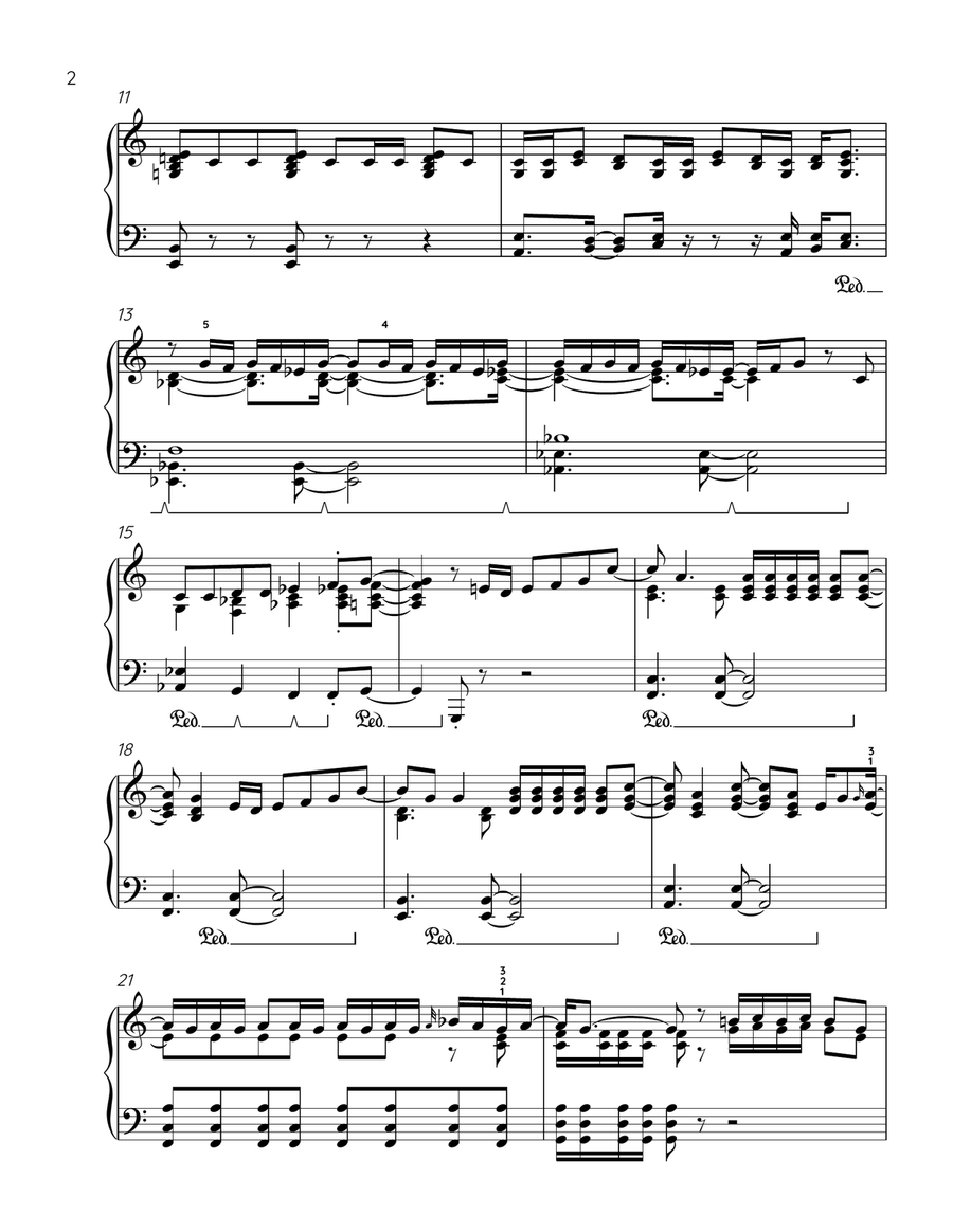 Leave The Door Open Piano Solo scores gallery preview page 2