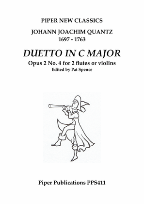J.J. QUANTZ: DUETTO IN C MAJOR OPUS 2 No. 4 for 2 flutes or violins PPS411